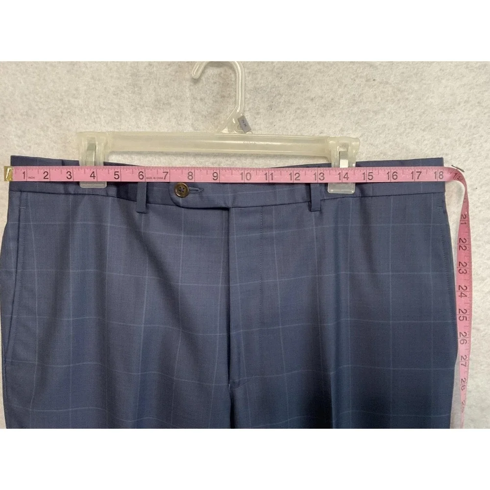 Angelos‎ Suit Men 42 Blue Wool Plaid 2 Piece Pants 37x31 Super 150s Canada